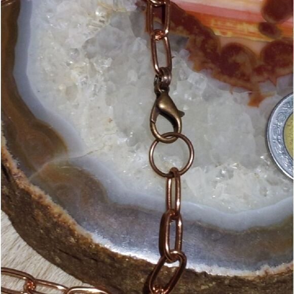 'Florencia' Purple Octagonal Fluorite & Natural Quartz Necklace - Picture 5 of 6